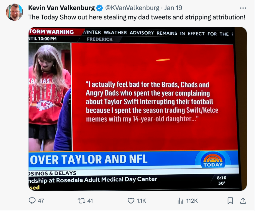 Taylor Swift Football tweet